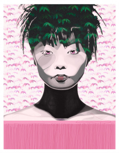 | Woman's, Misato Pink | Illustration Portrait 