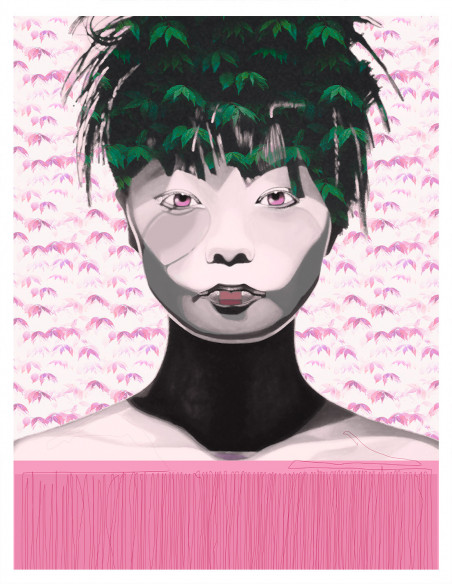 | Woman's, Misato Pink | Illustration Portrait 